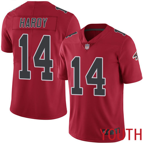 Atlanta Falcons Limited Red Youth Justin Hardy Jersey NFL Football #14 Rush Vapor Untouchable